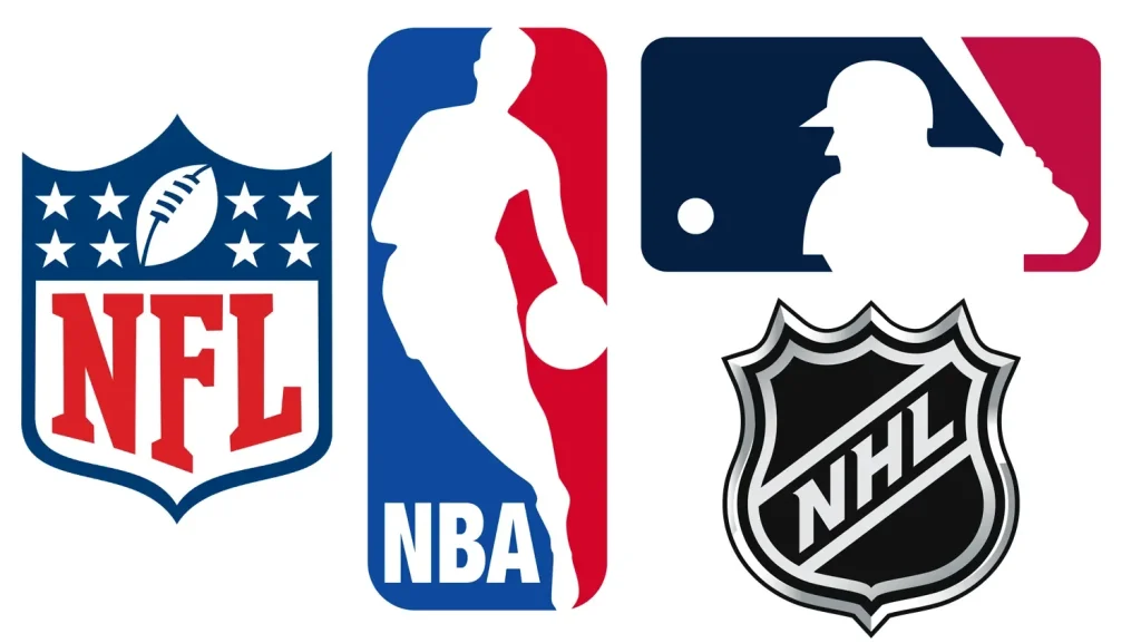 NFL-NBA-MLB-and-NHL-logos-